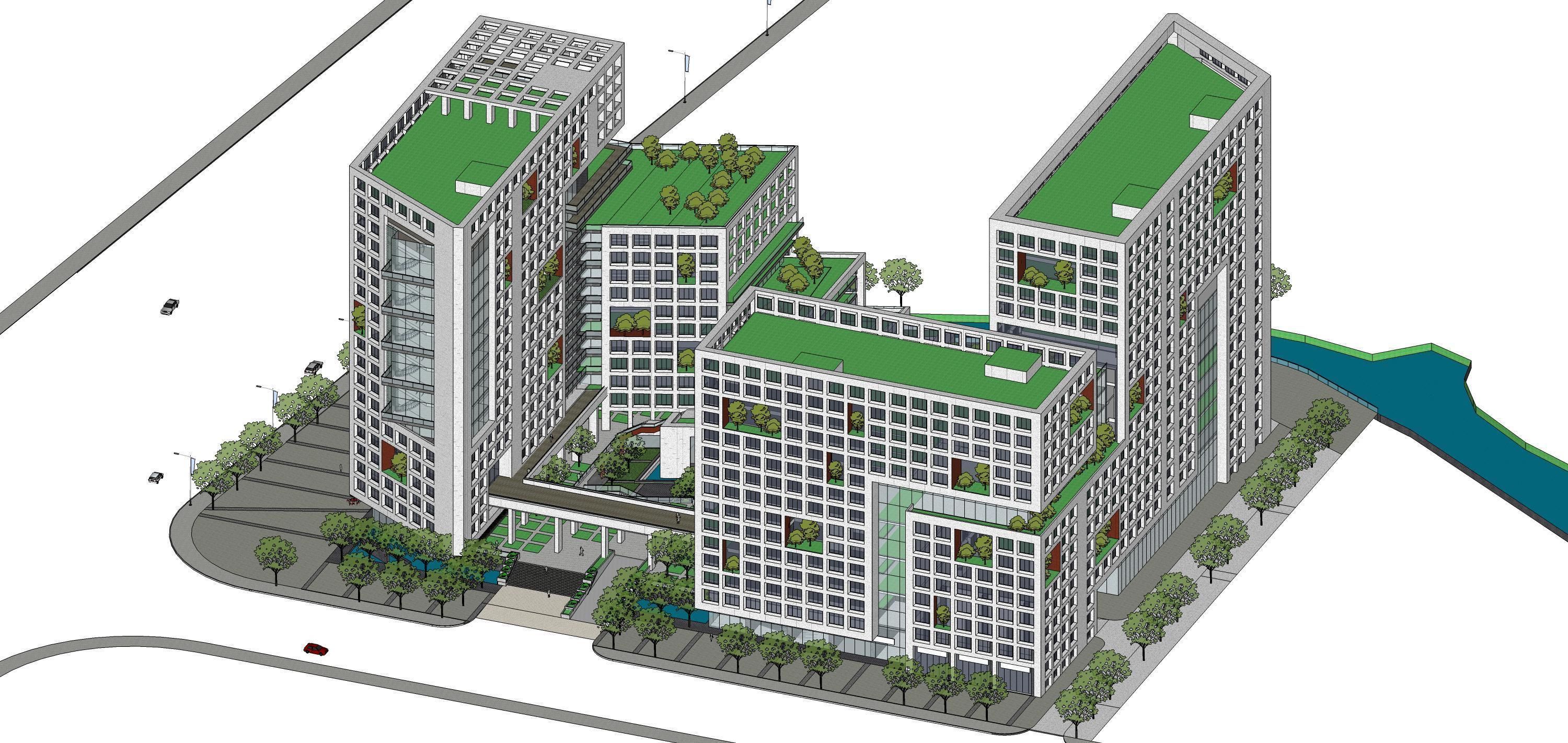Sketchup Commercial Office Complex 213 3D model_11