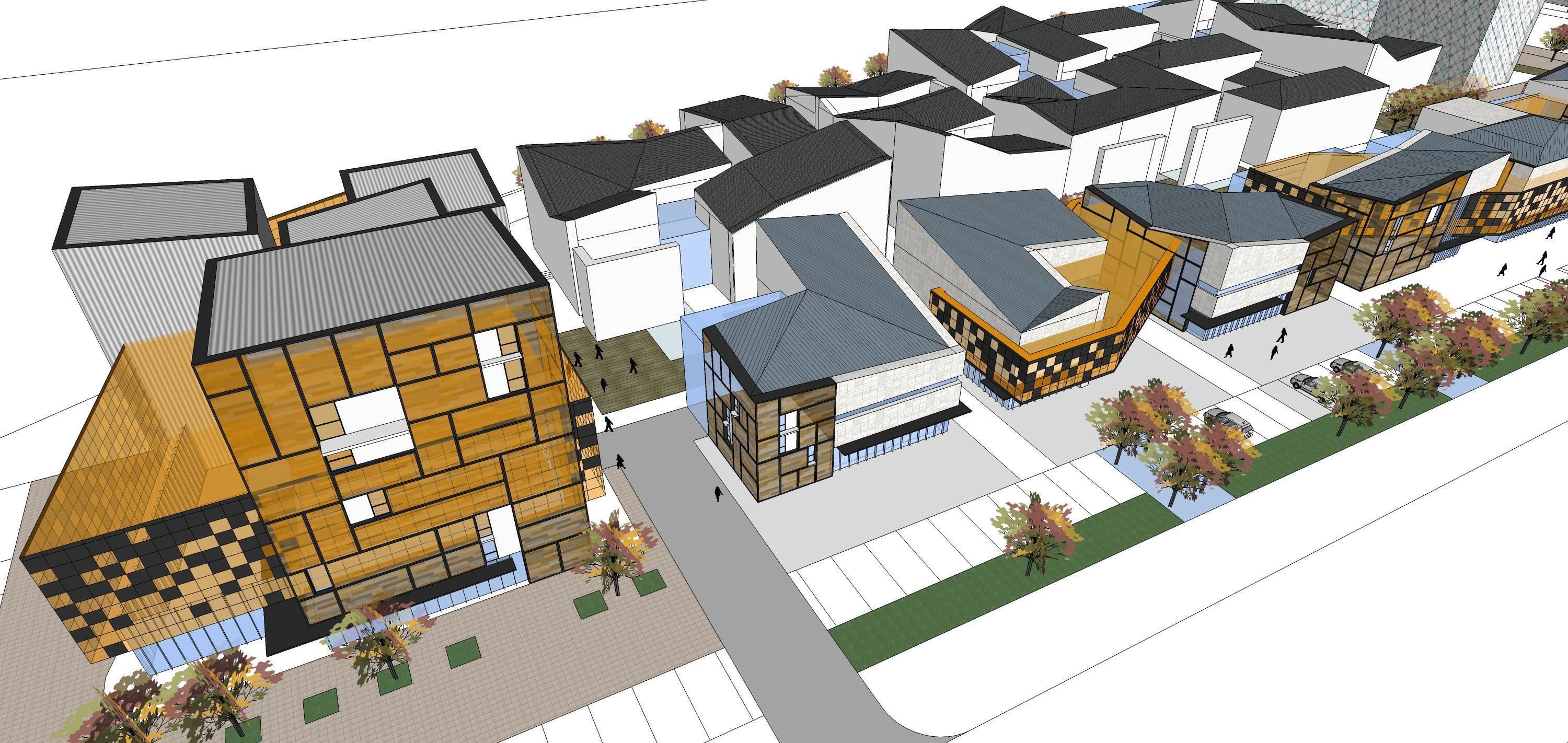 Sketchup Commercial Office Complex 214 3D model | CGTrader