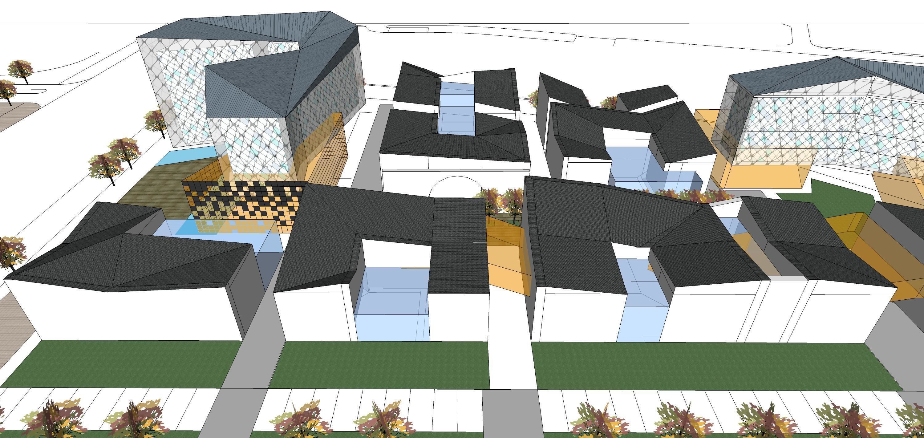 Sketchup Commercial Office Complex 214 3D model | CGTrader