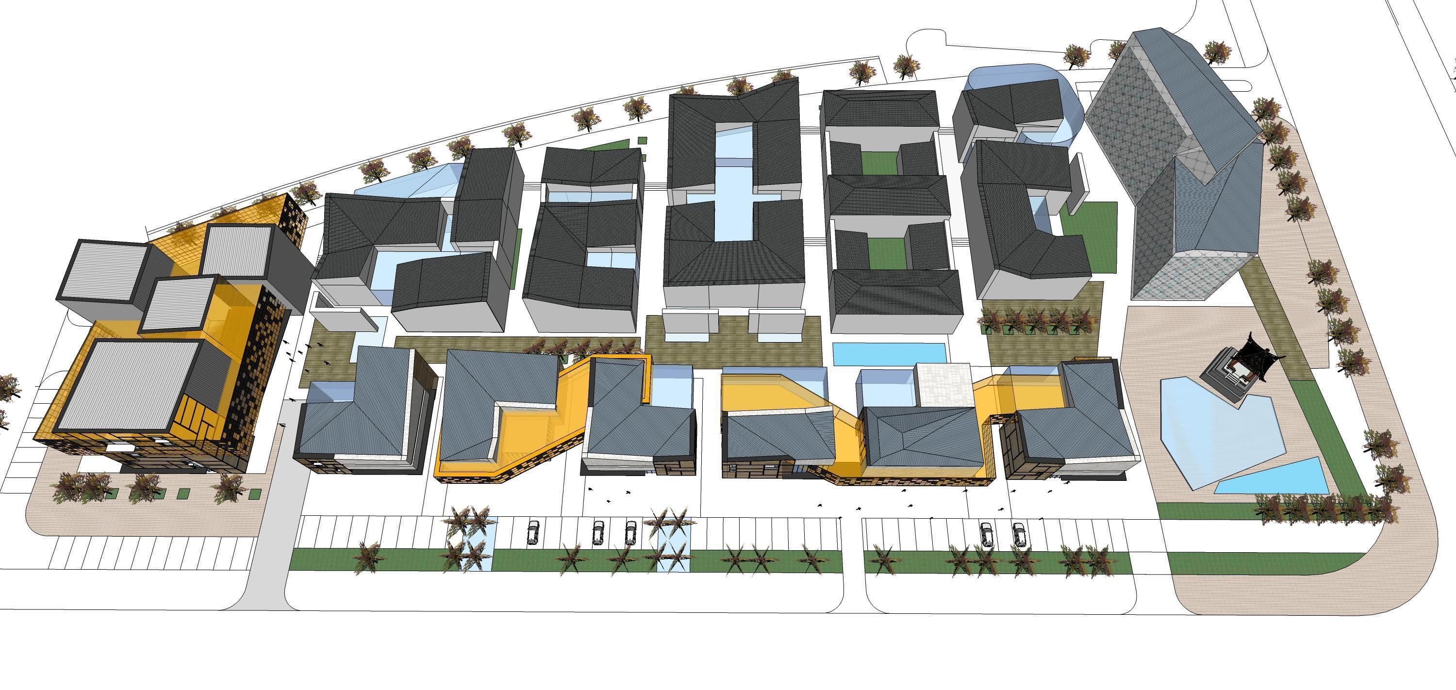 Sketchup Commercial Office Complex 214 3D model | CGTrader