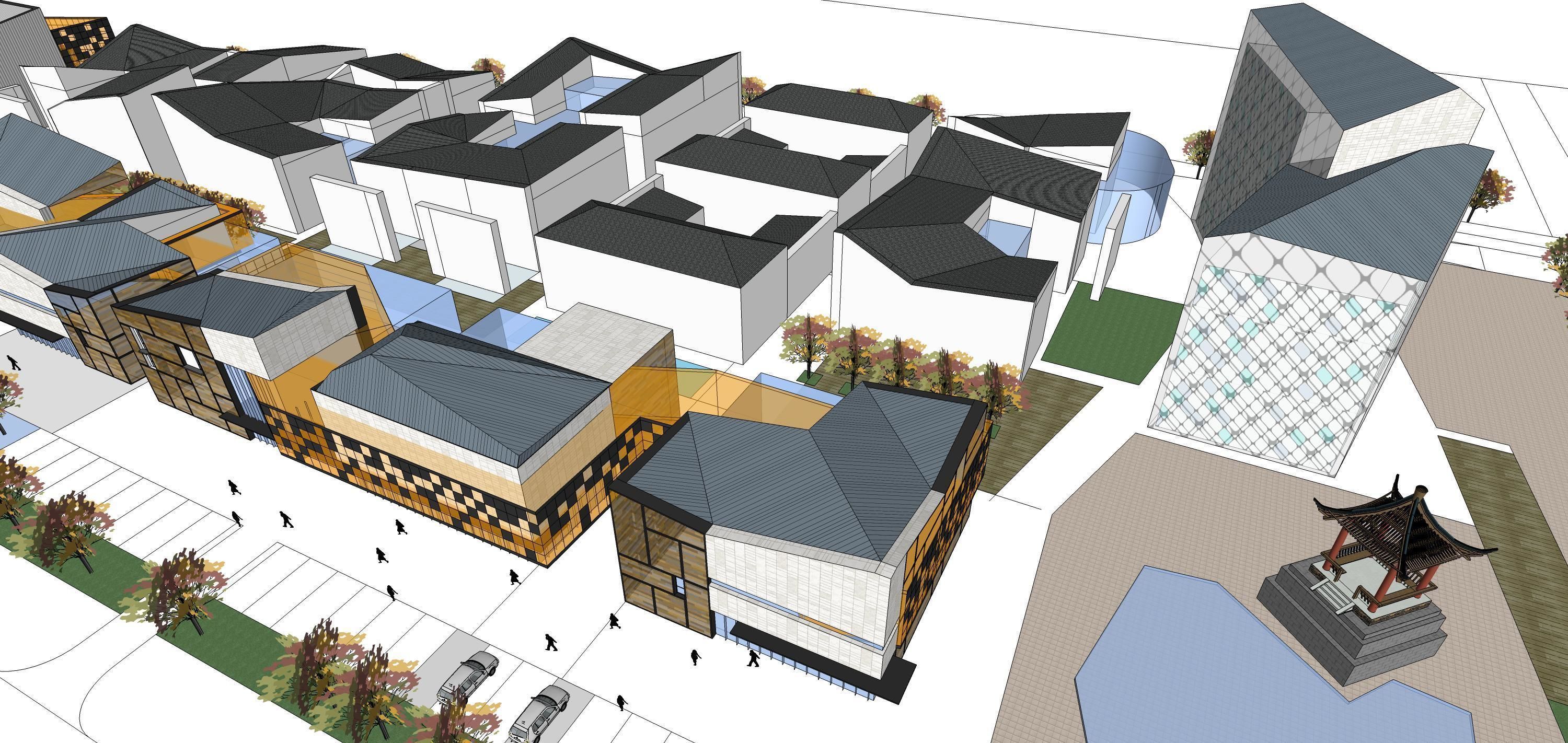 Sketchup Commercial Office Complex 214 3D model | CGTrader