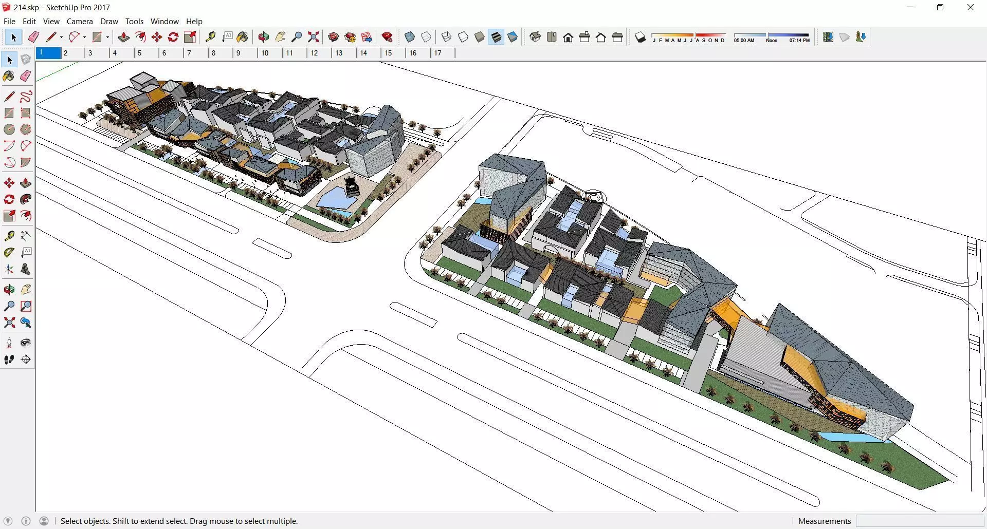 Sketchup Commercial Office Complex 214 3D model