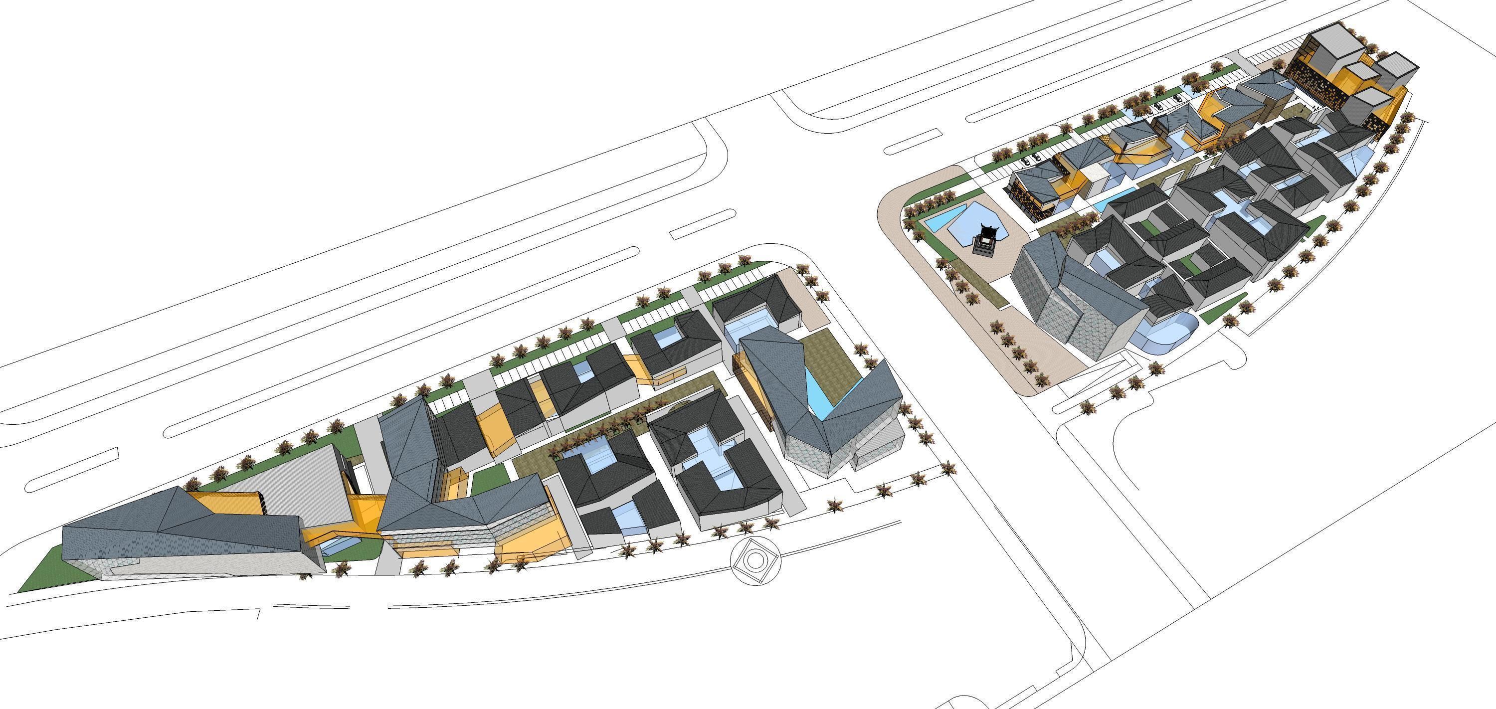 Sketchup Commercial Office Complex 214 3D model | CGTrader
