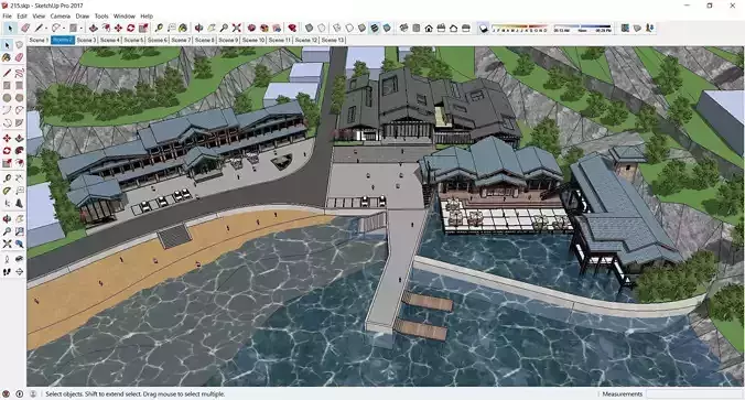 Sketchup Recreational and tourist complex 215