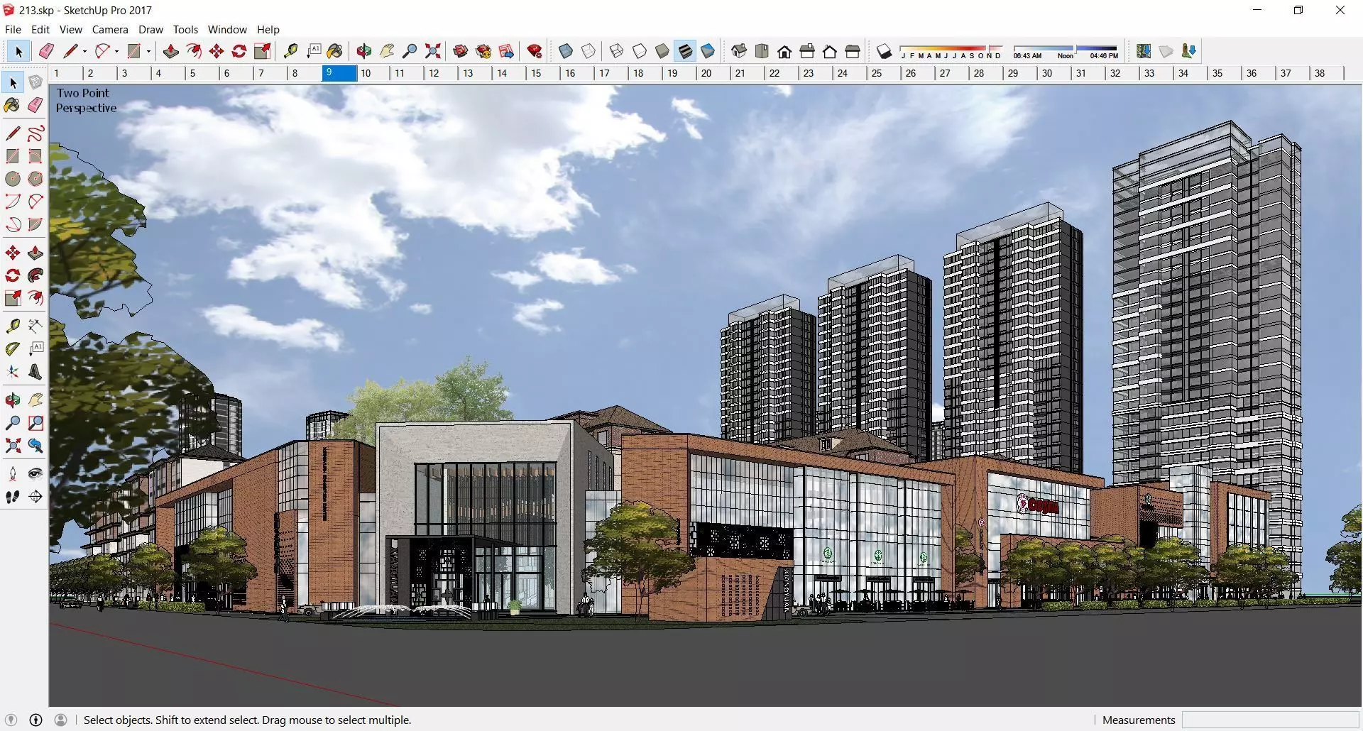 Sketchup Commercial Office Complex 216 3D model