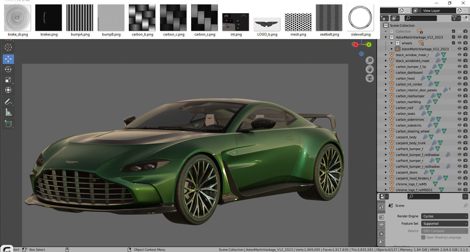 Aston Martin V12 Vantage 2023 3D model_31