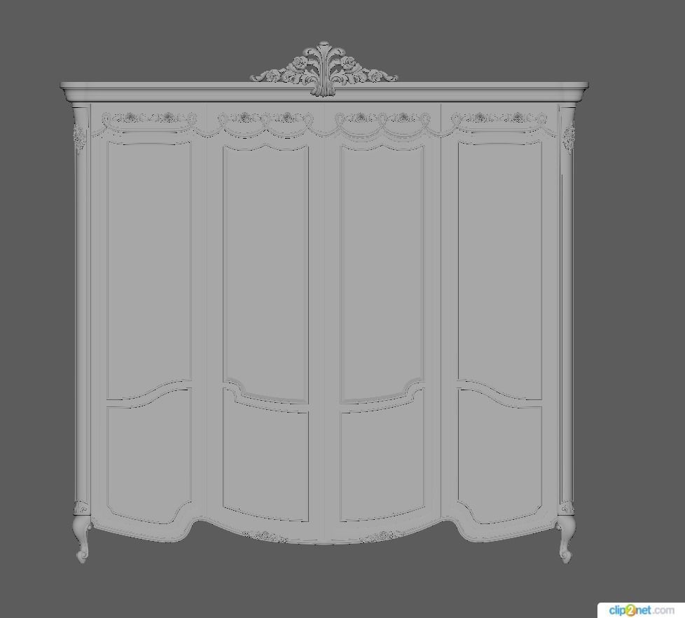 closet armoire 3D model_2