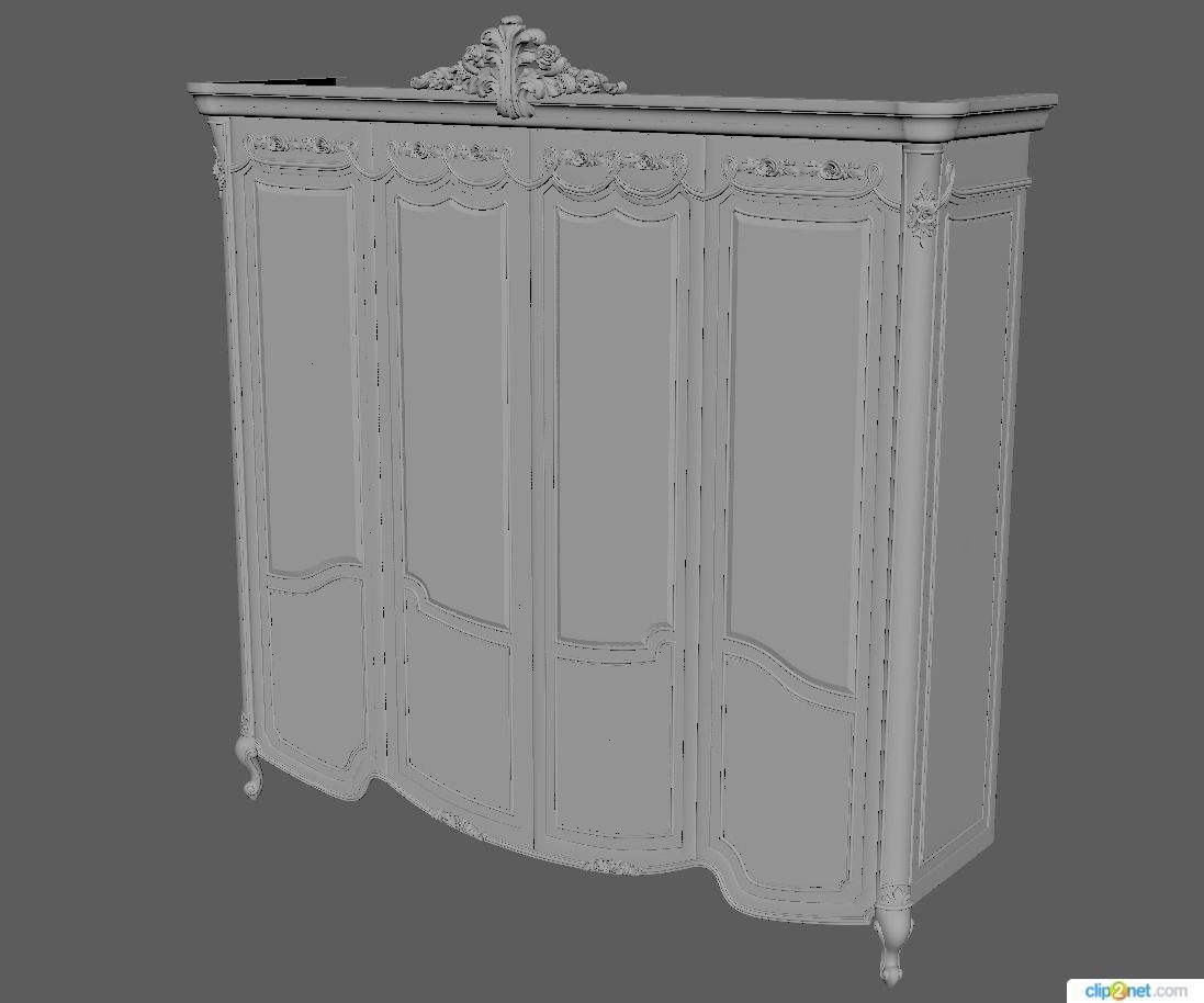closet armoire 3D model_3