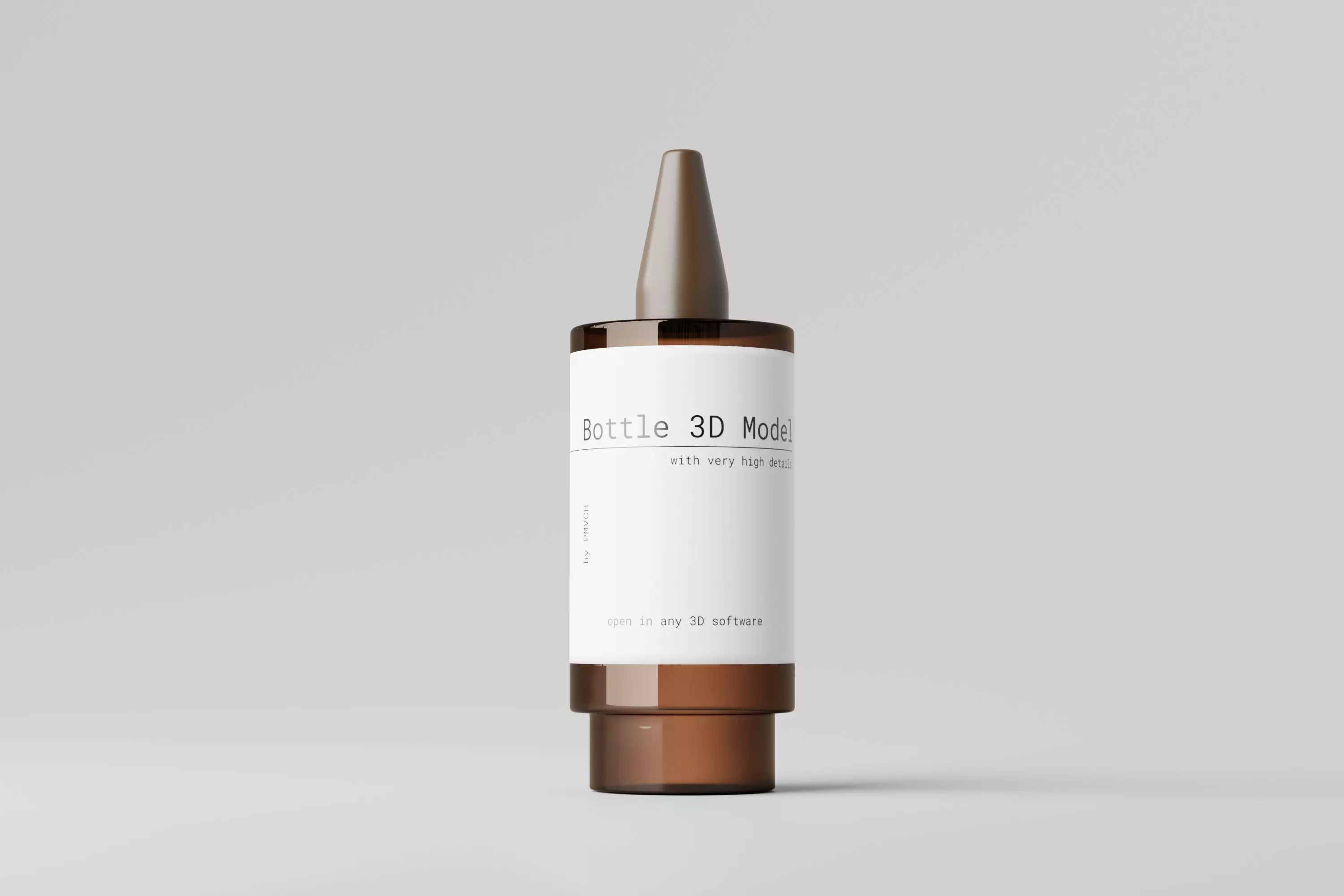 Bottle skin care mockup 3D model_0