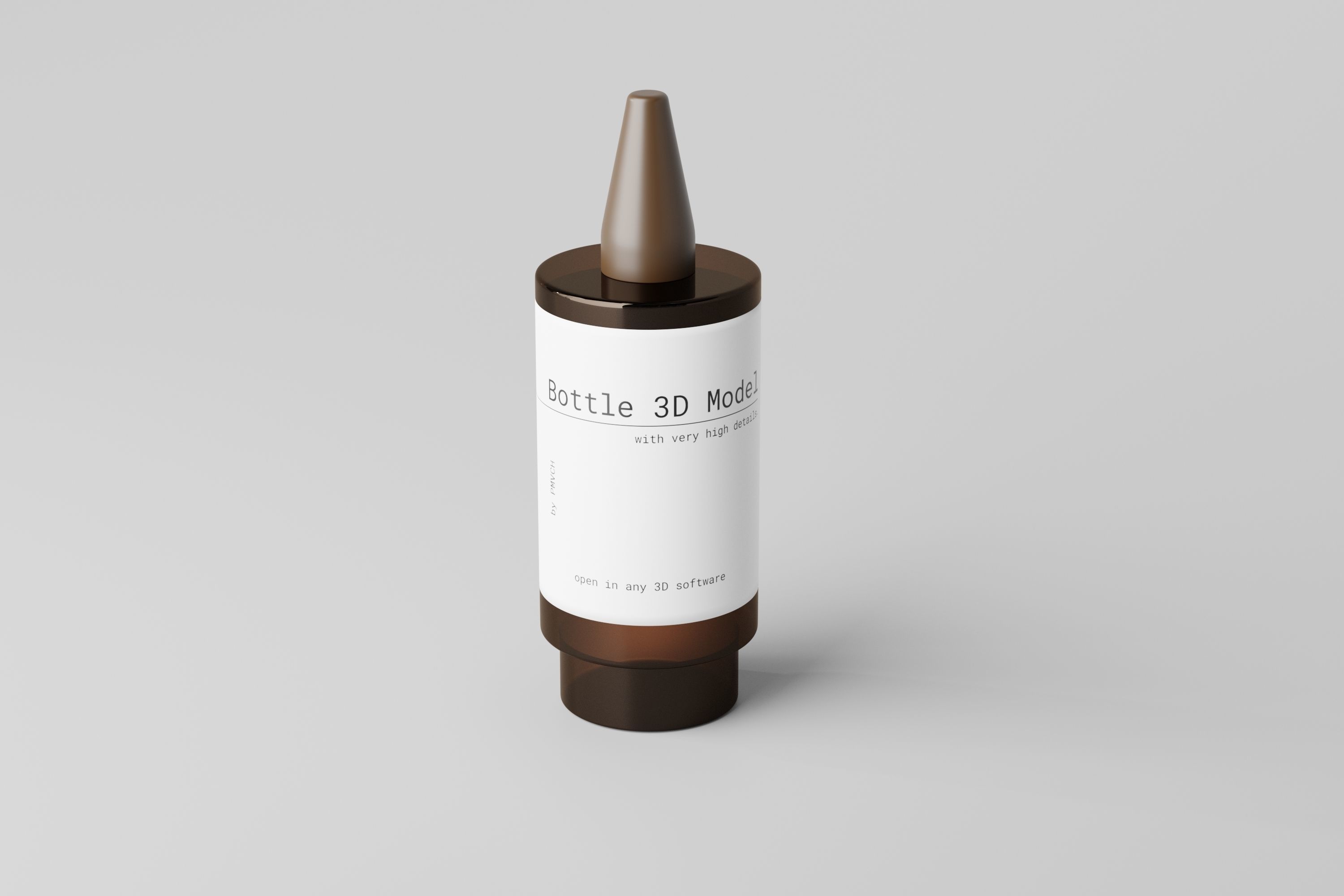 Bottle skin care mockup 3D model_3