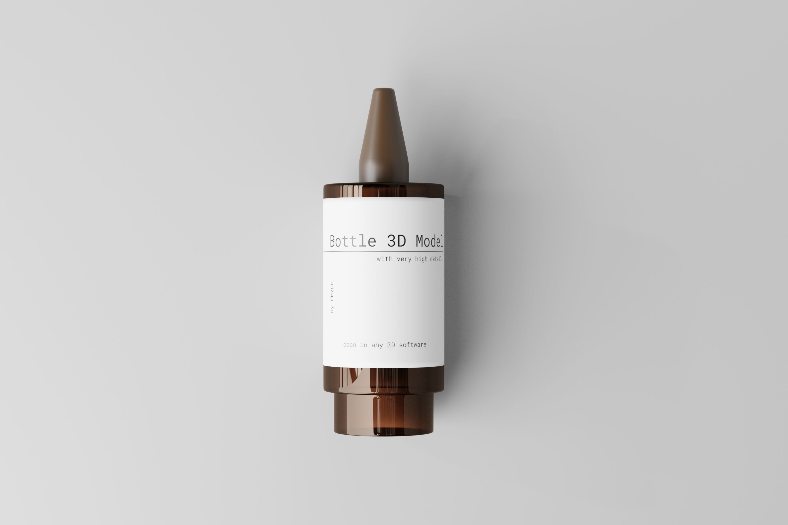 Bottle skin care mockup 3D model_4