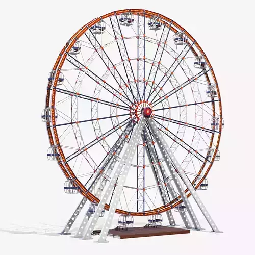 Ferris Wheel Low-poly 3D model