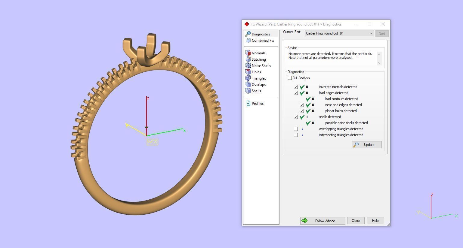 170 Etincelle Ring round cut 3D print model_6