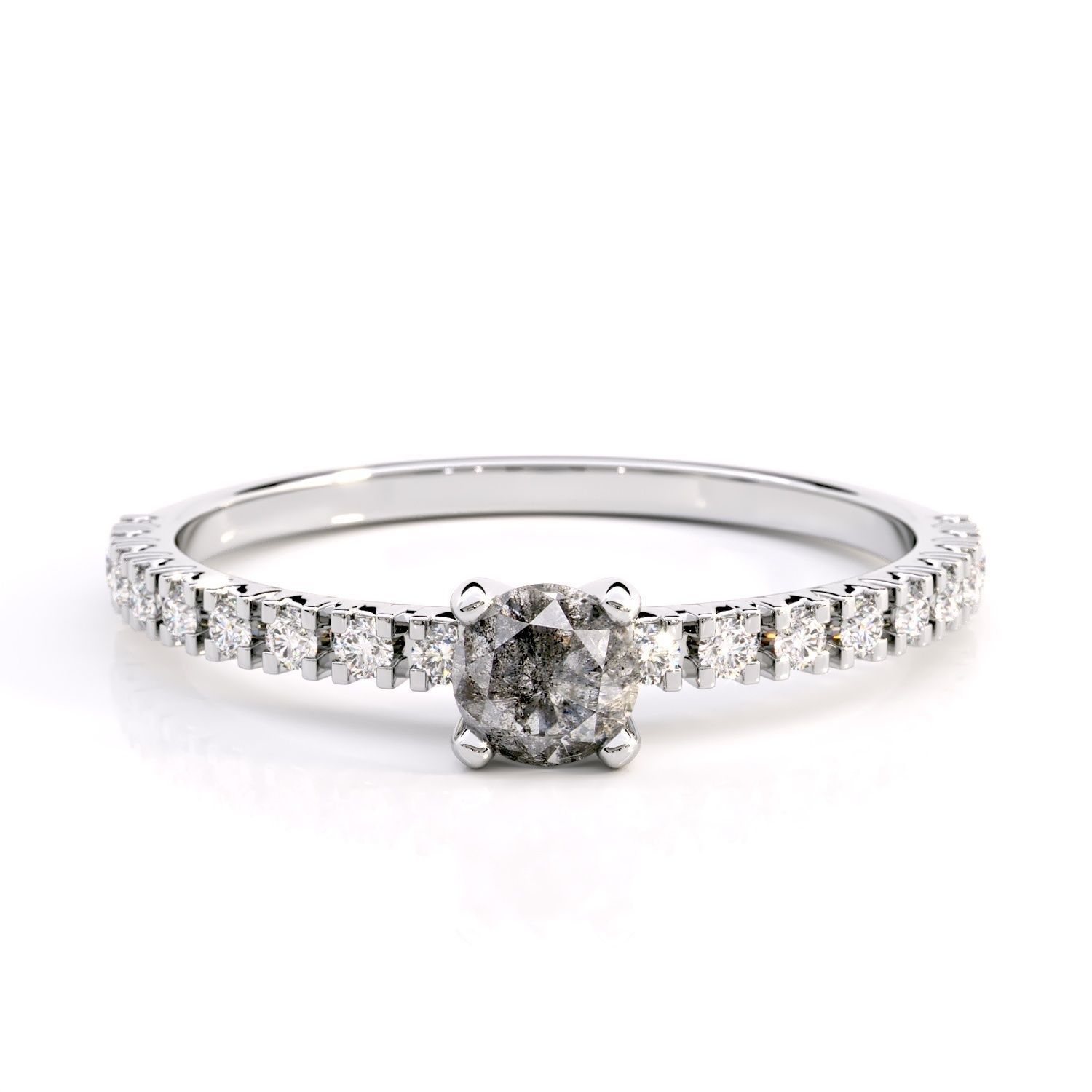 170 Etincelle Ring round cut 3D print model_13