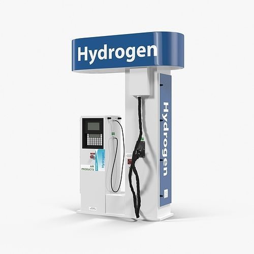 Hydrogen Fuel Station 3D model