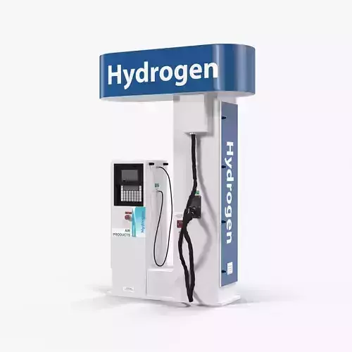 Hydrogen Fuel Station 3D model