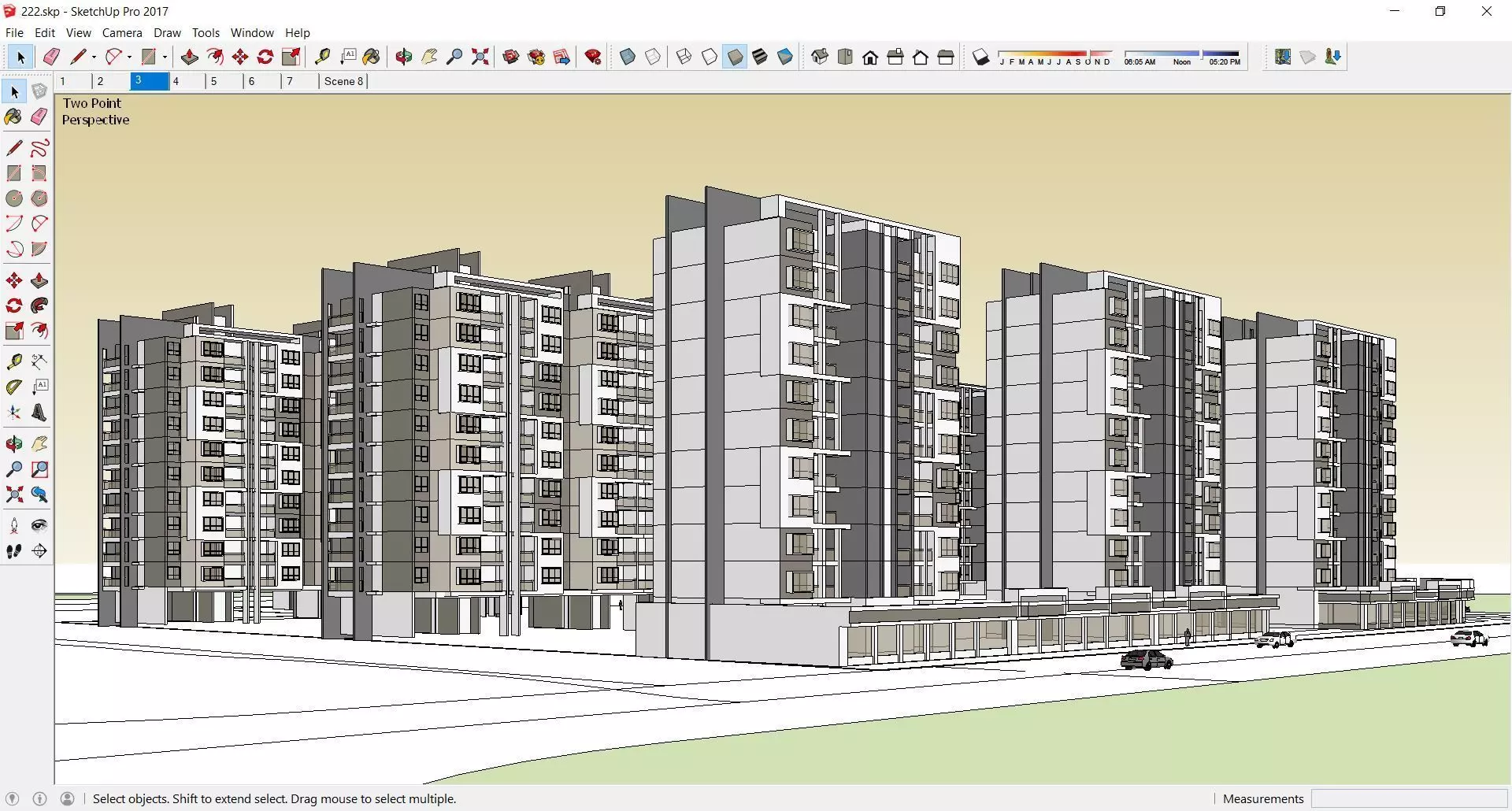 Sketchup Residential Complex 222 Free 3D model