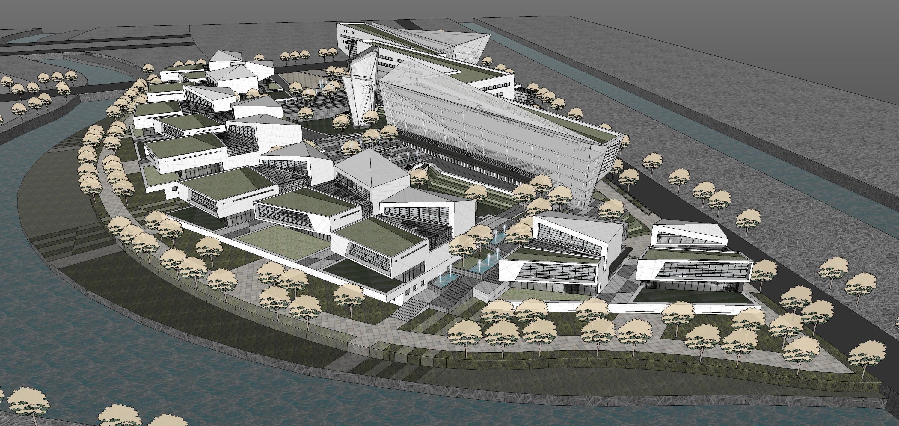 Sketchup Commercial Office Complex 223 3D model_7