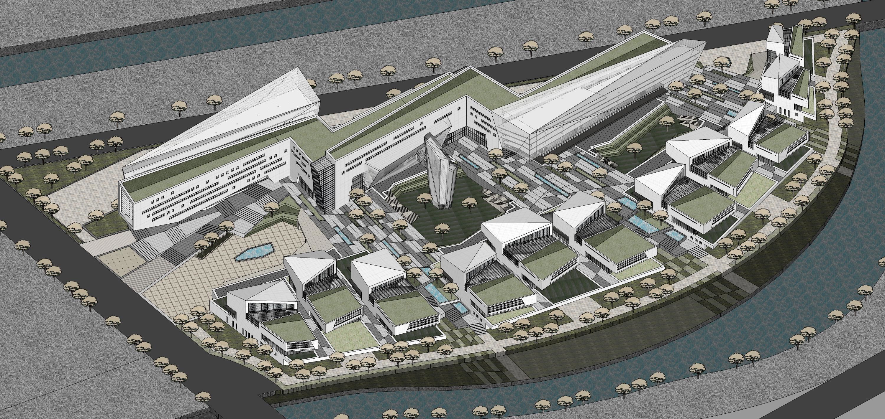 Sketchup Commercial Office Complex 223 3D model_17