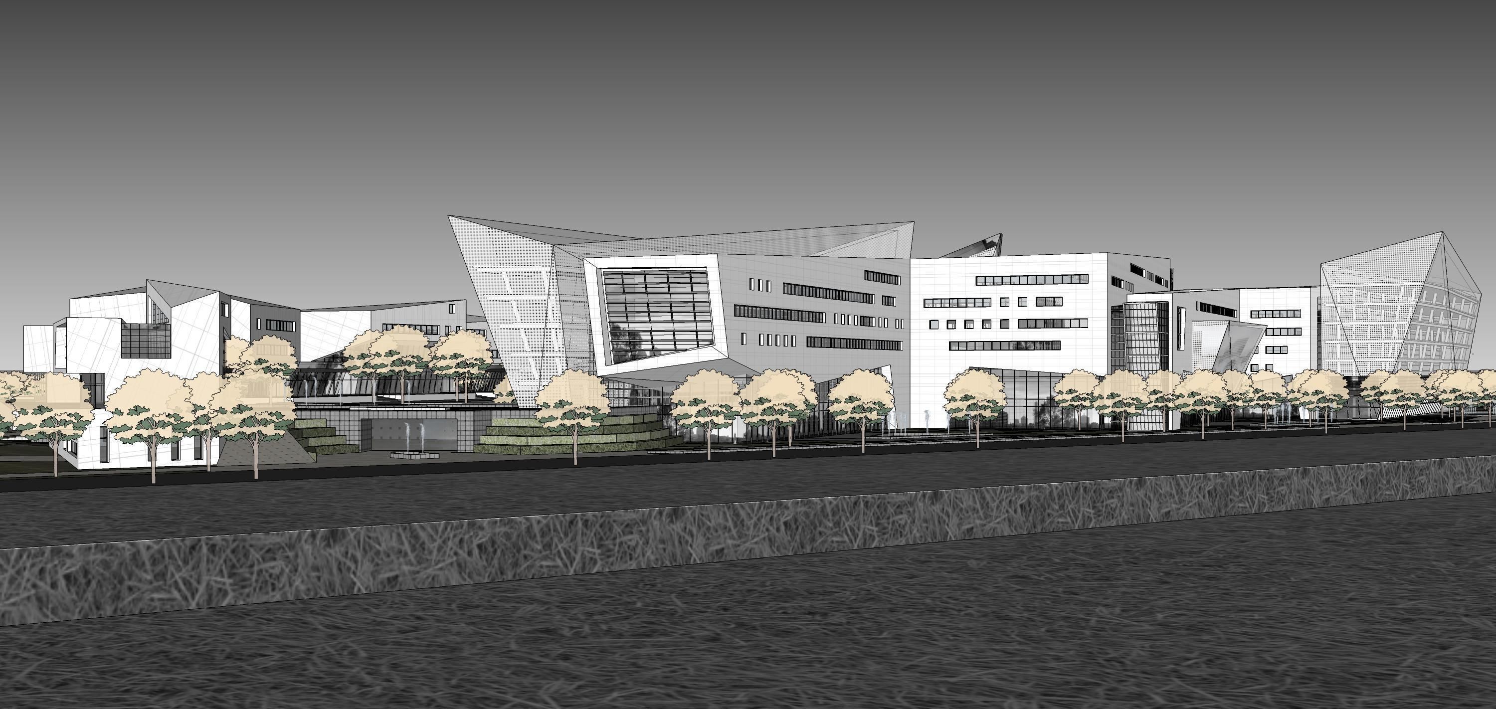 Sketchup Commercial Office Complex 223 3D model_9