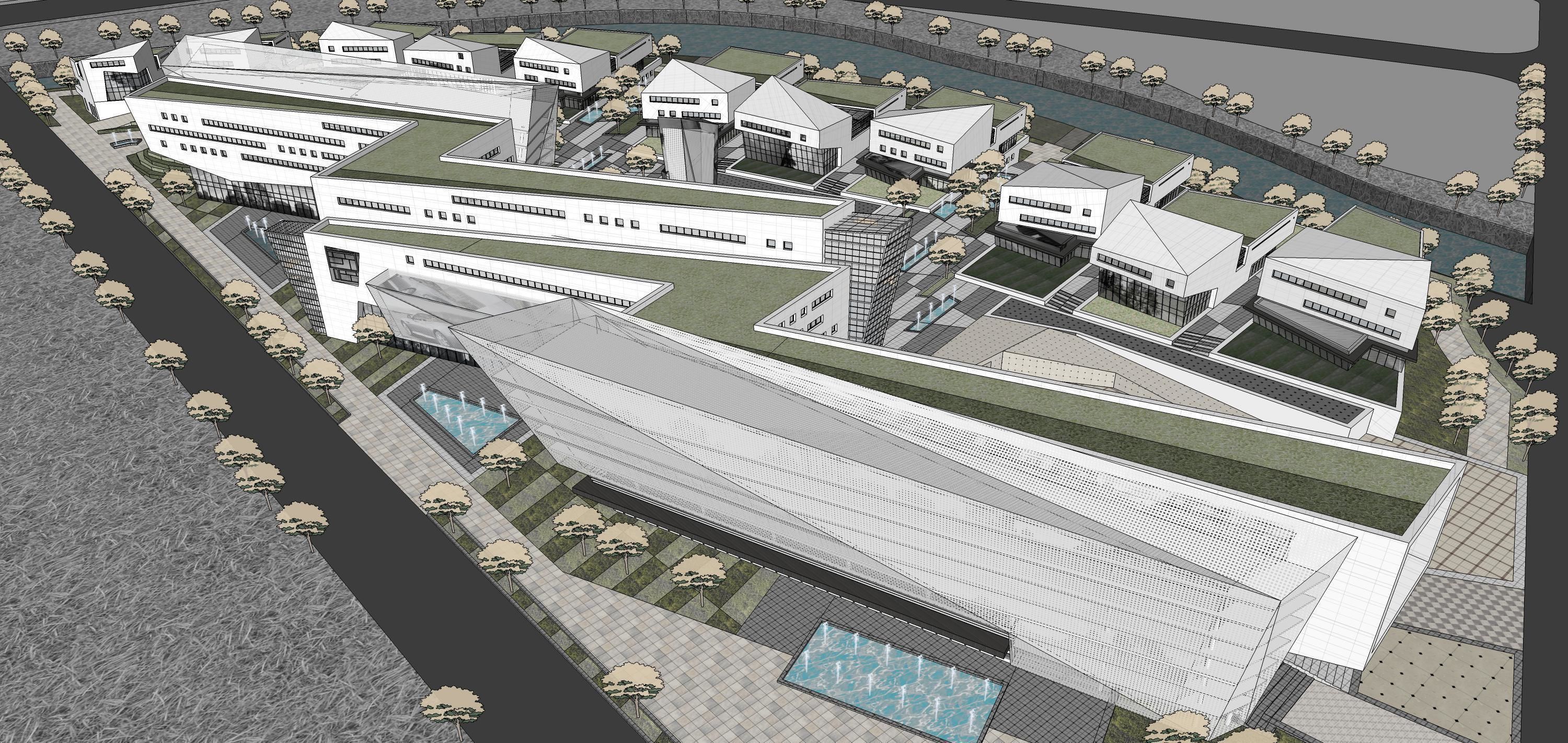 Sketchup Commercial Office Complex 223 3D model_13