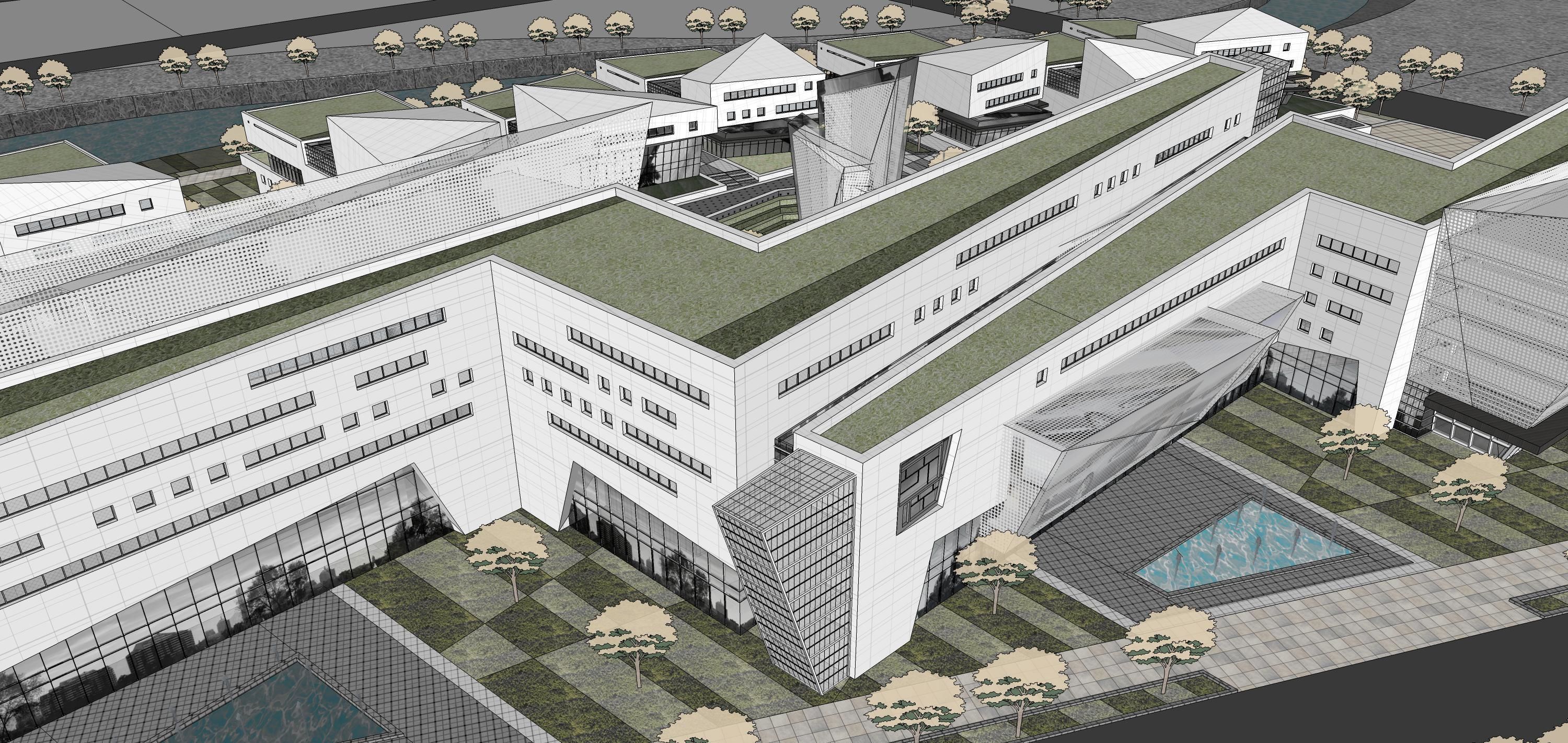 Sketchup Commercial Office Complex 223 3D model_14