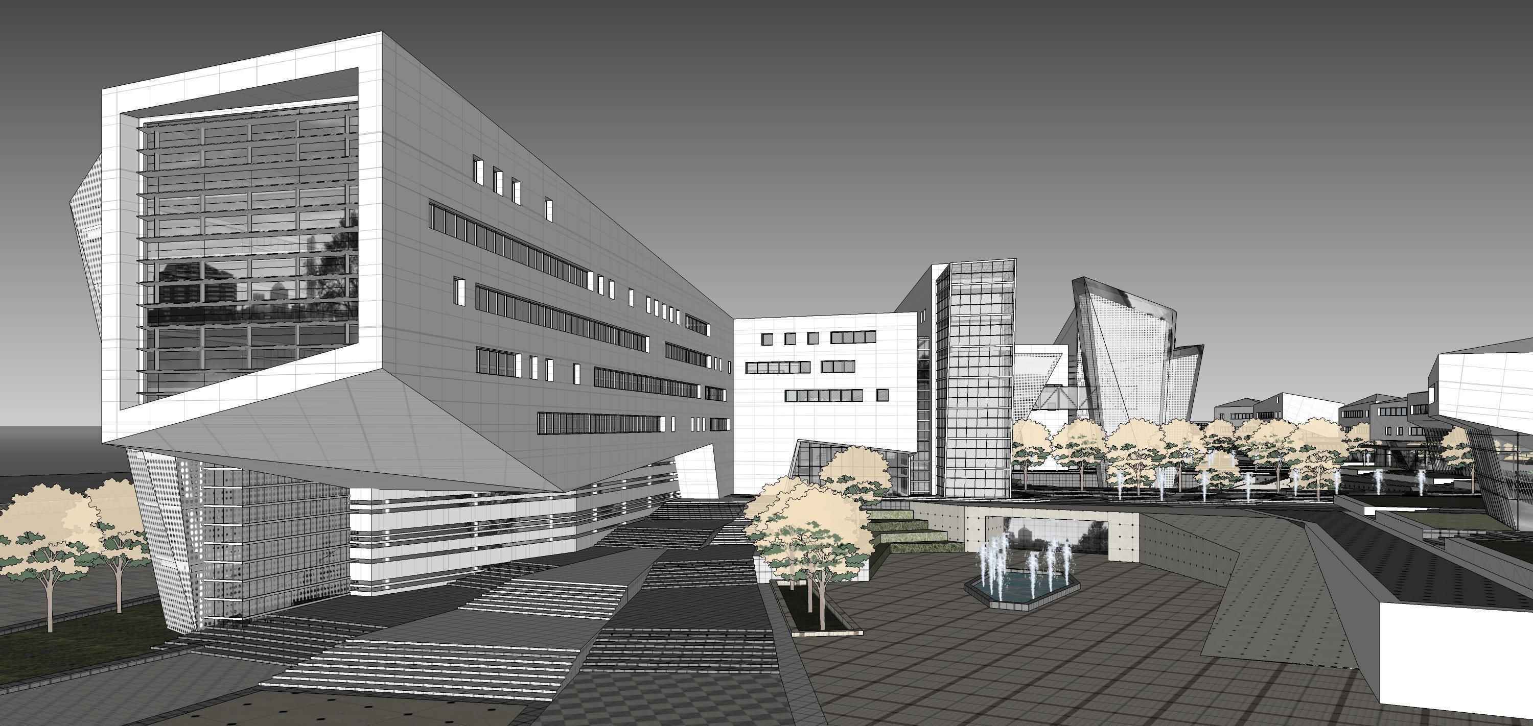Sketchup Commercial Office Complex 223 3D model_11