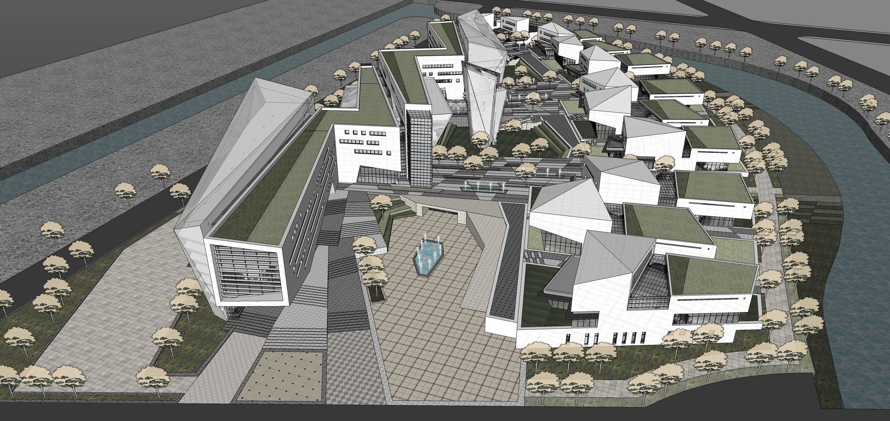 Sketchup Commercial Office Complex 223 3D model_5