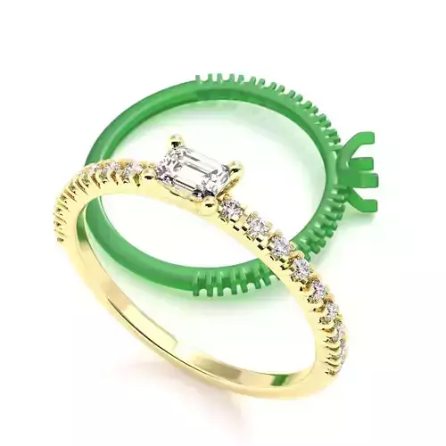 169 Etincelle Ring emerald cut