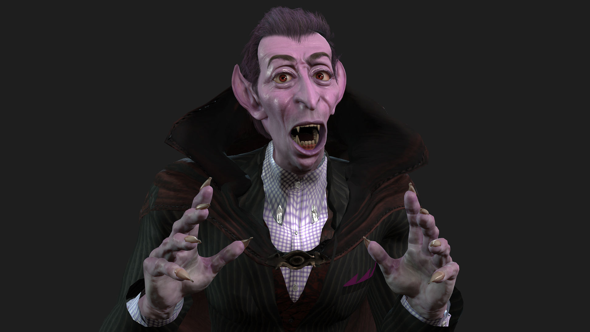 Dracola High quality character full Rigged and Animated 3D model_3