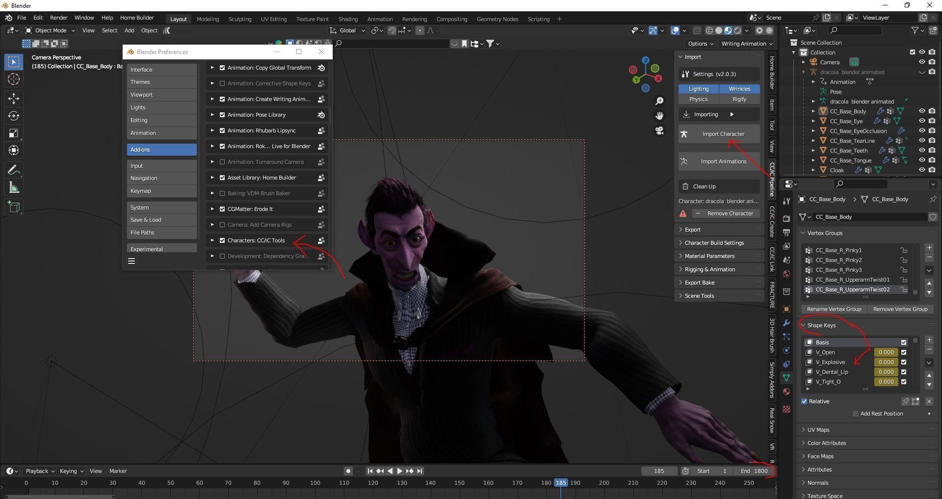 Dracola High quality character full Rigged and Animated 3D model_5