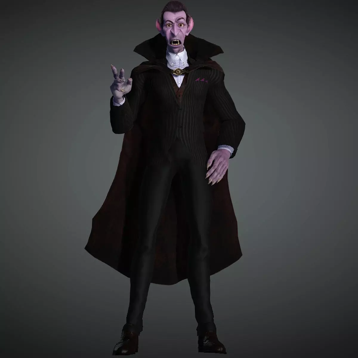 Dracola High quality character full Rigged and Animated 3D model_0