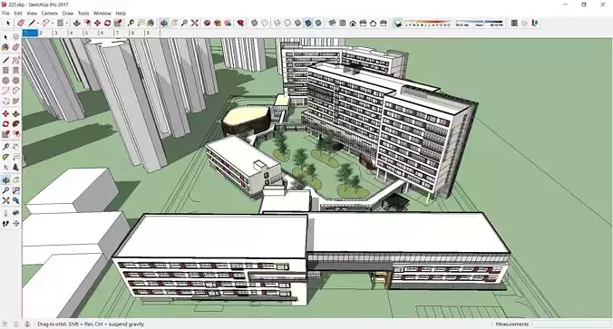 Sketchup Residential Complex 225