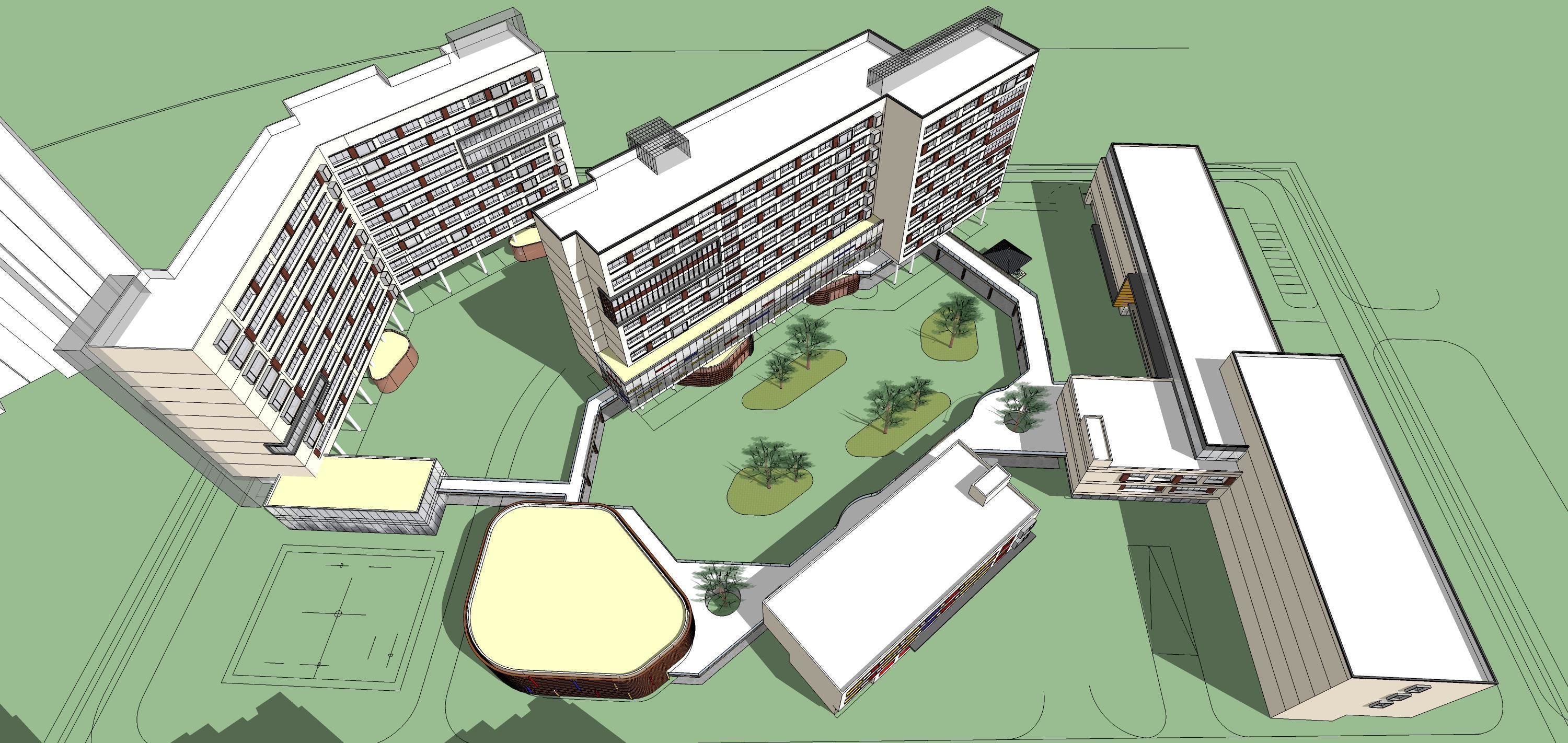 Sketchup Residential Complex 225 3D model_7