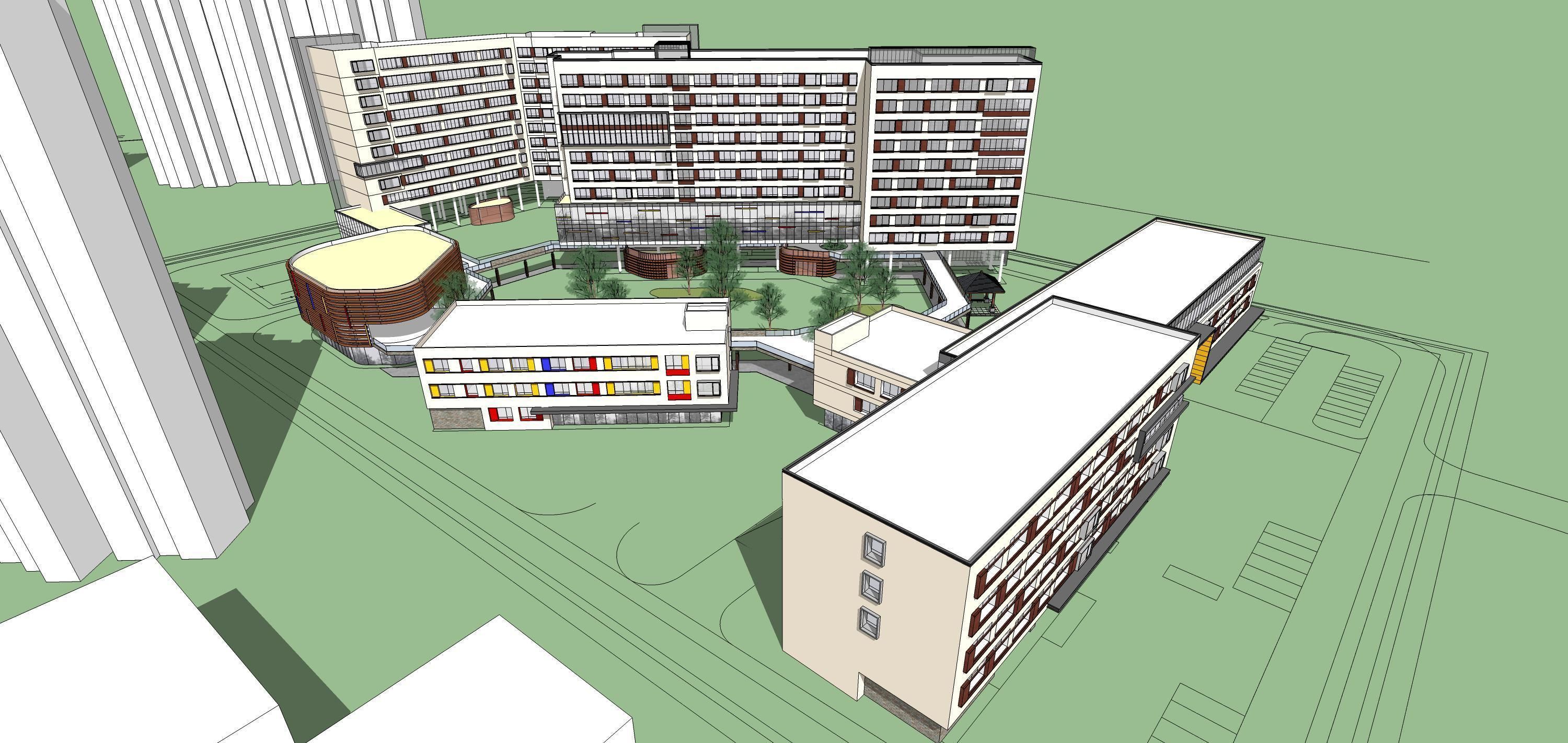 Sketchup Residential Complex 225 3D model_6
