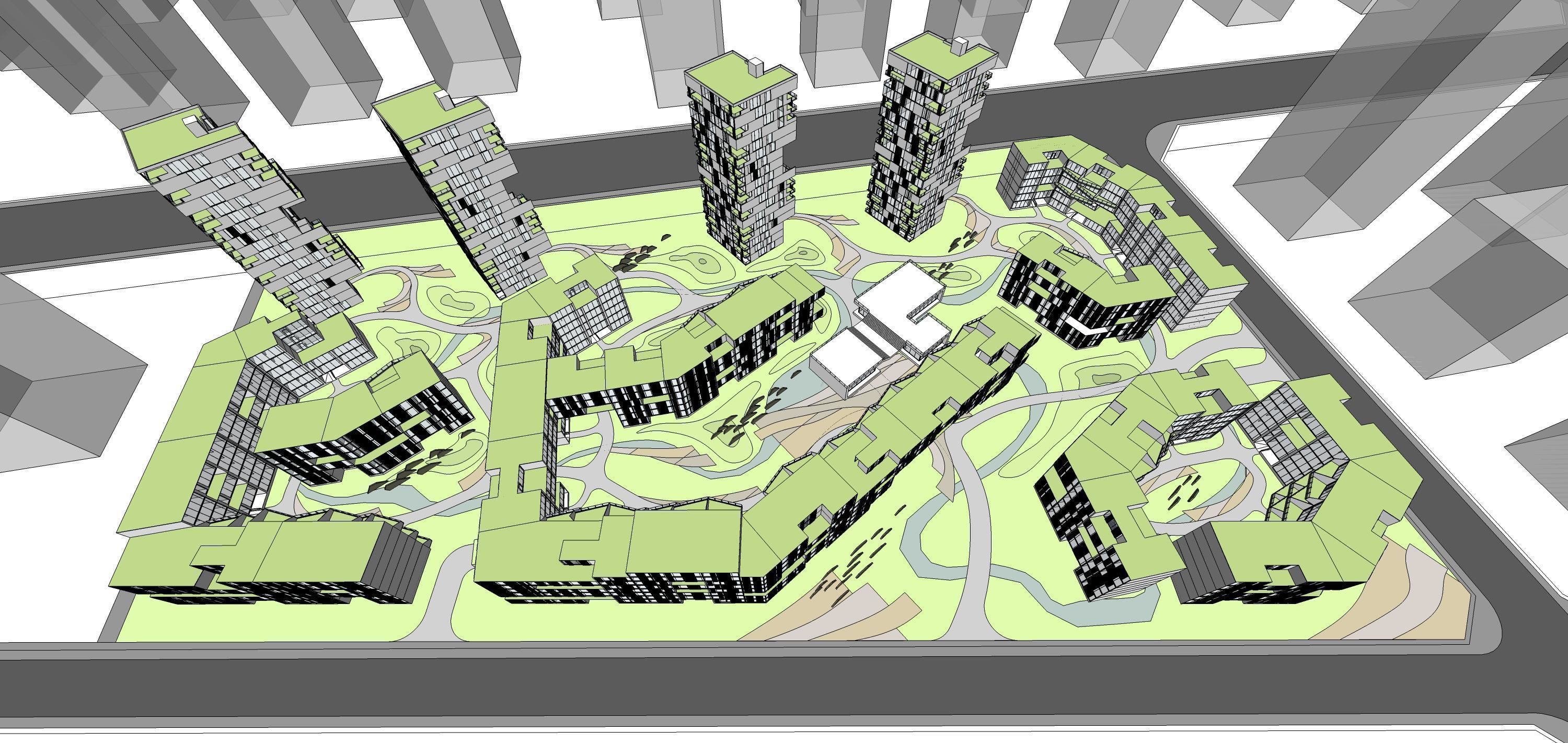 Sketchup Residential Complex 226 3D model_3