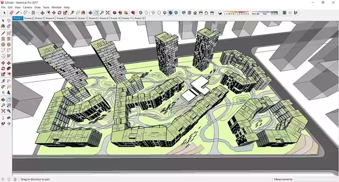 Sketchup Residential Complex 226