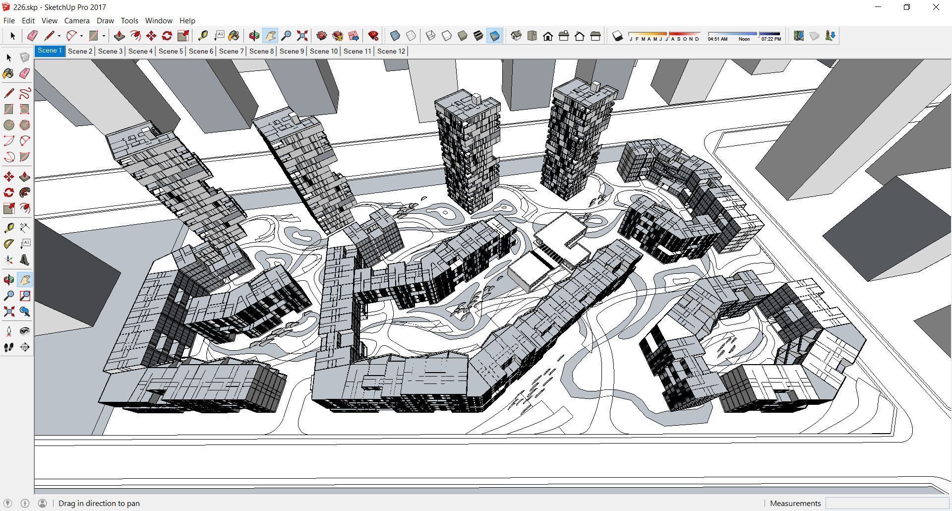 Sketchup Residential Complex 226 3D model_1