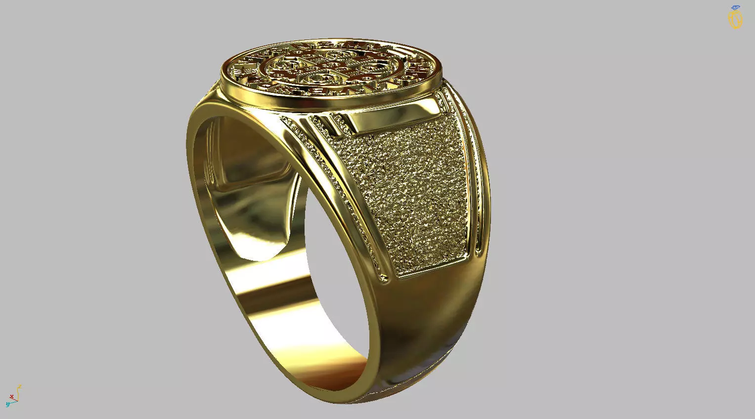 Saint Benedict Ring 3D print model
