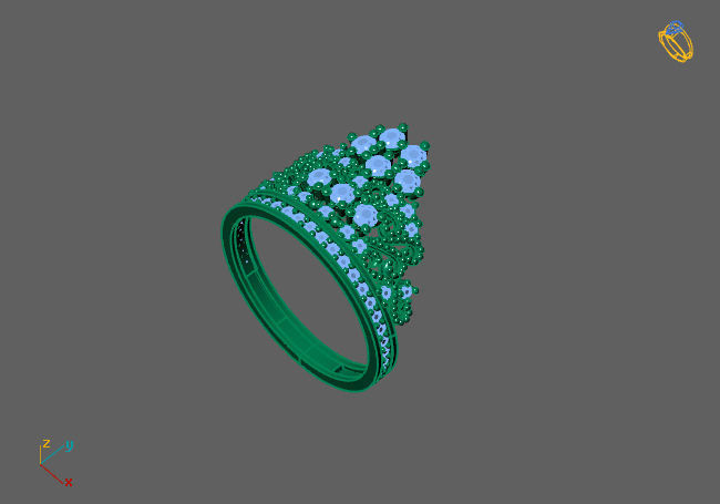 Crown Ring Womens Rings For Women STL 3DM 3D print model_5