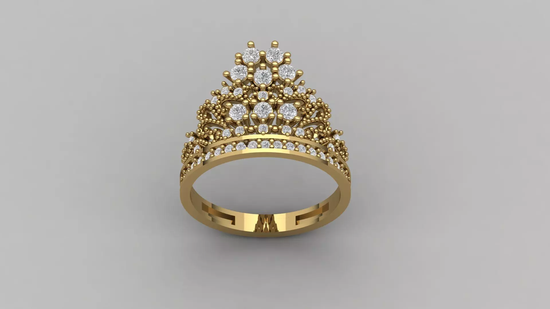 Crown Ring Womens Rings For Women STL 3DM 3D print model_0