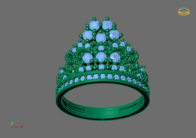 Crown Ring Womens Rings For Women STL 3DM 3D print model_4