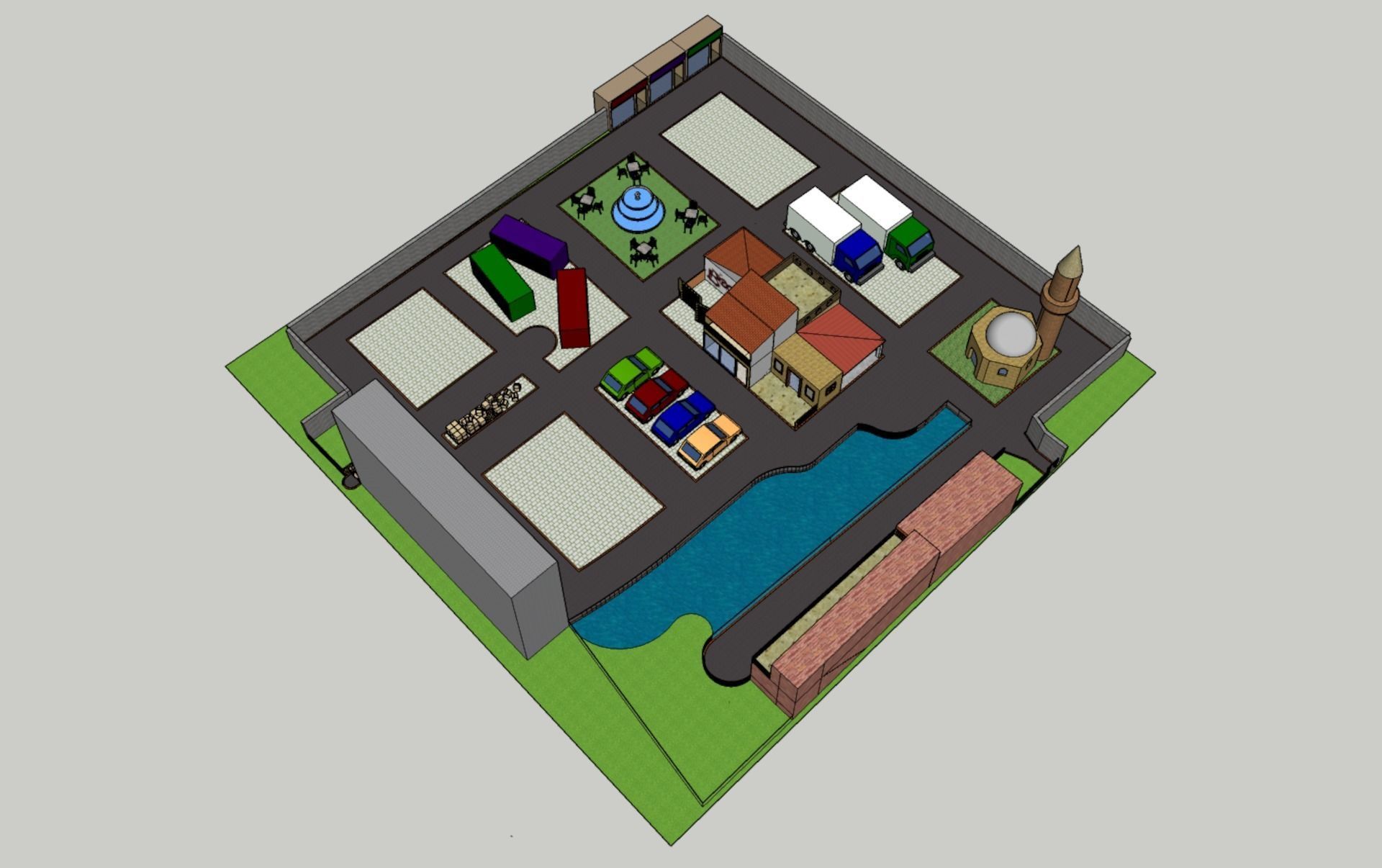 Map Model mosque 3D model_8