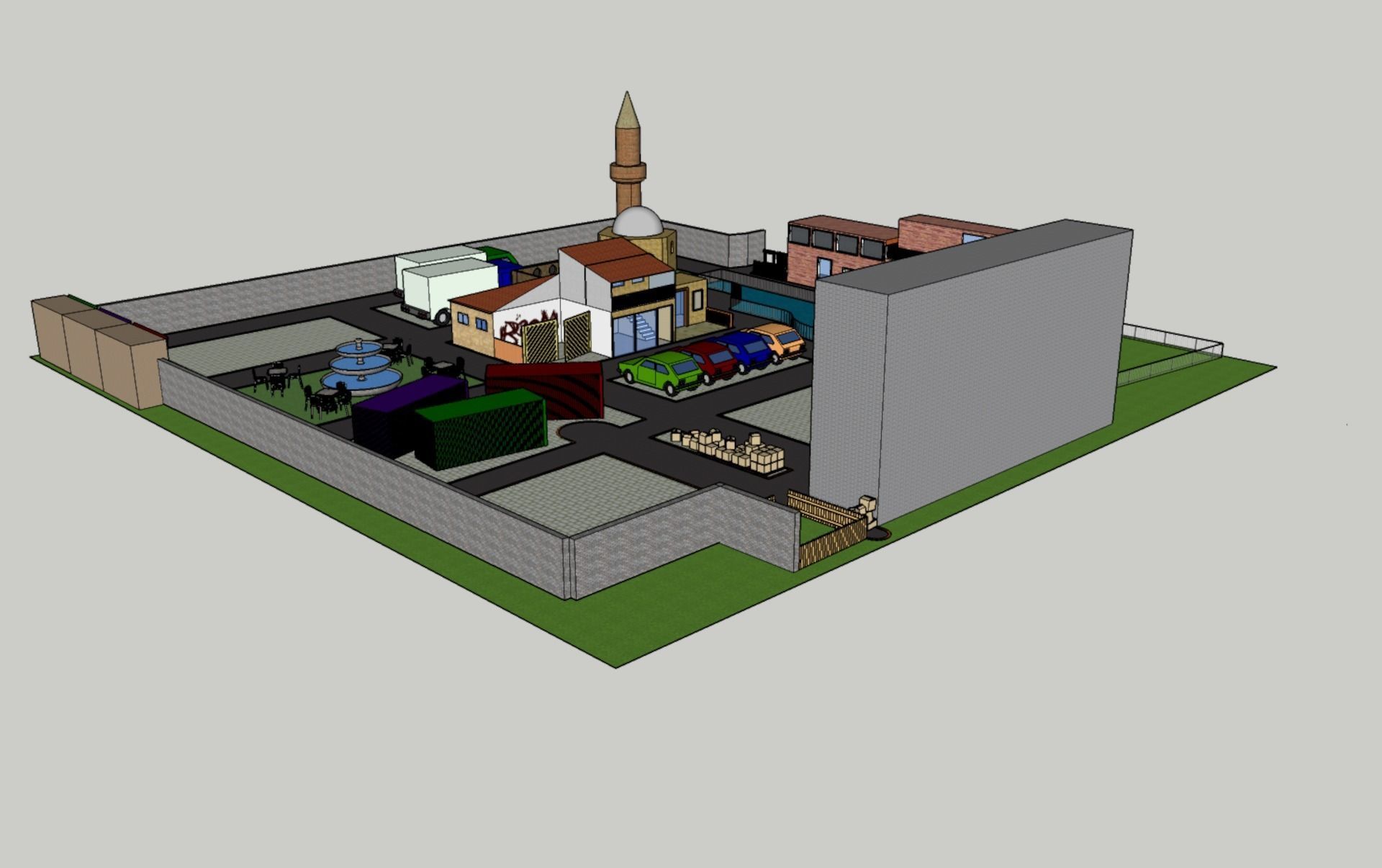 Map Model mosque 3D model_6