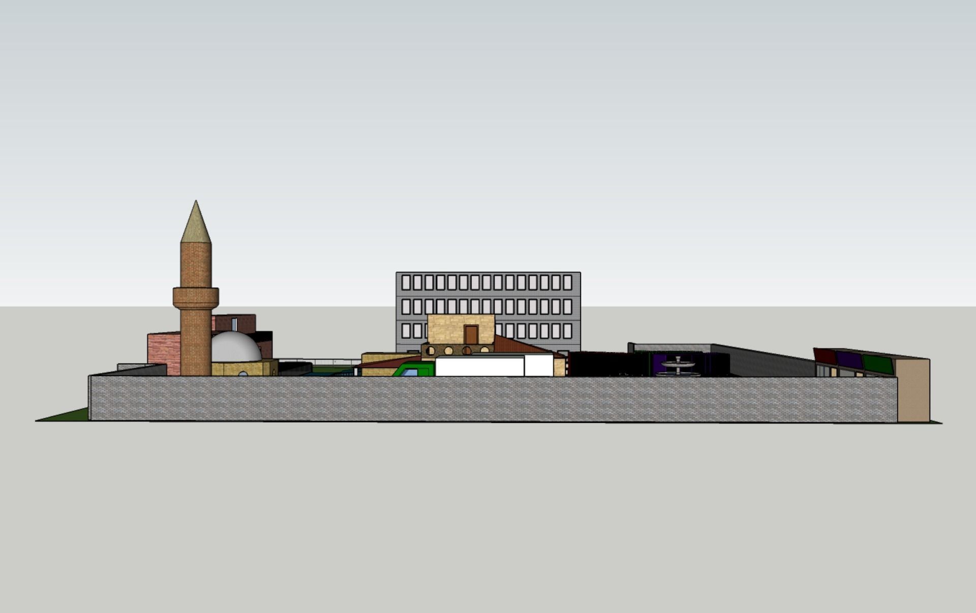 Map Model mosque 3D model_3