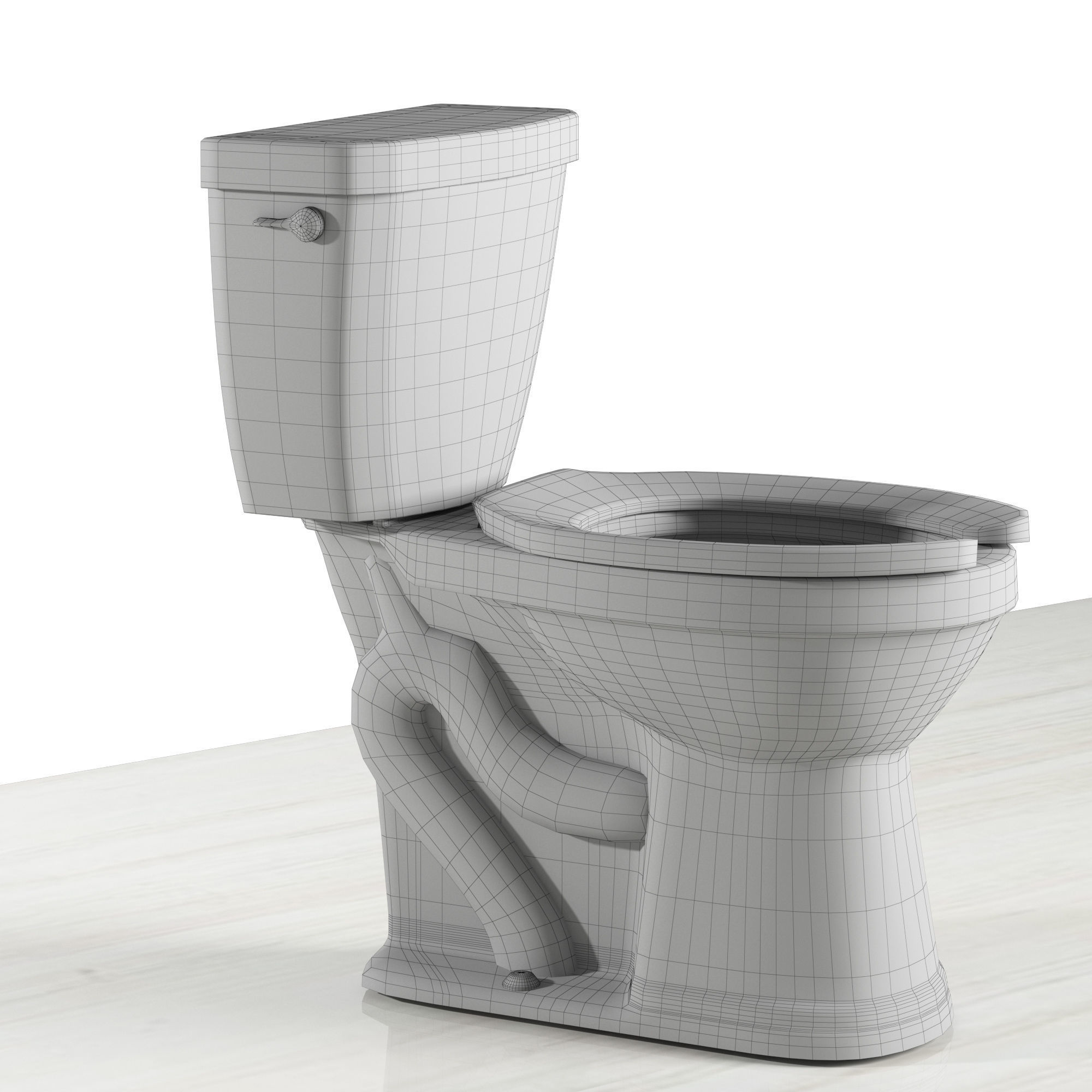toilet elongated seat 3D model_3