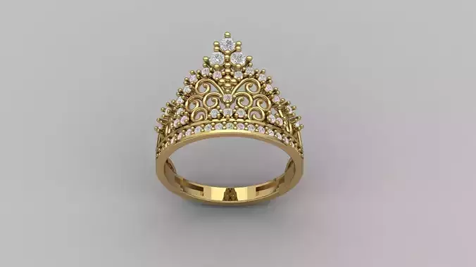 Crown Ring Womens Rings For Women STL 3DM 3D print model
