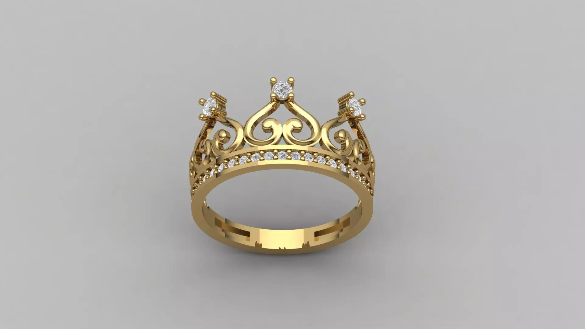 Crown Ring Womens Rings For Women STL 3DM 3D print model_0
