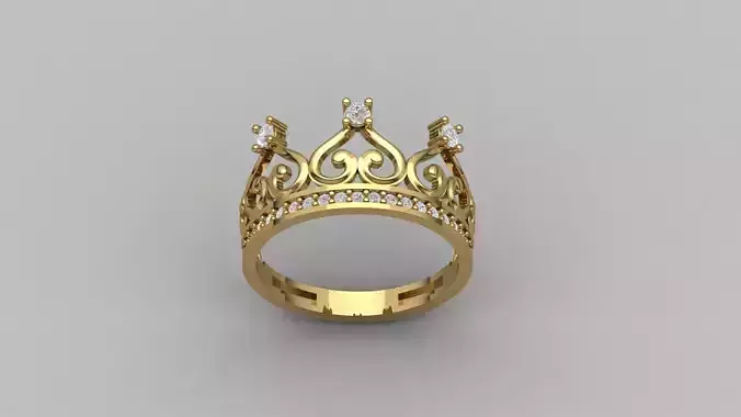 Crown Ring Womens Rings For Women STL 3DM 3D print model