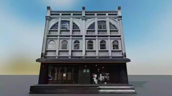 Phuket-Oldtown-3 building Low-poly 3D model